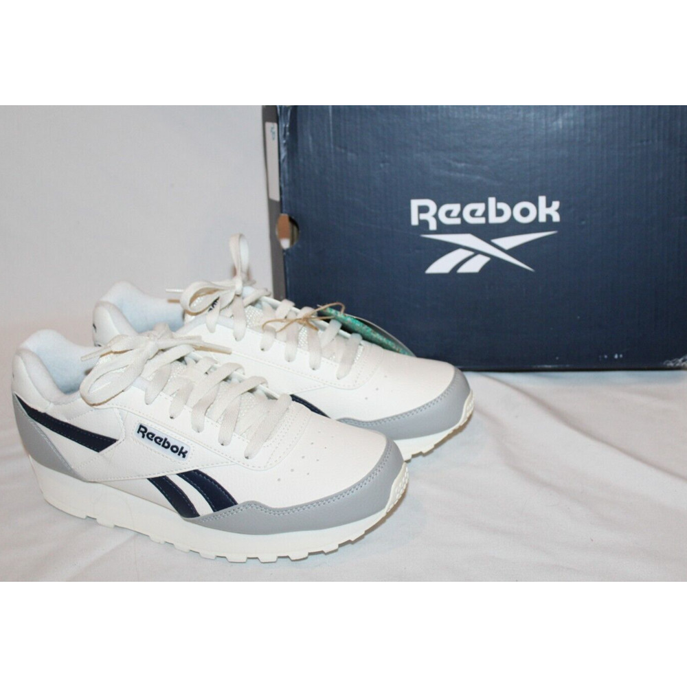 Reebok Womens Rewind Run White Athletic and‎ Training Shoes SZ 7 WHITE GRAY BLUE